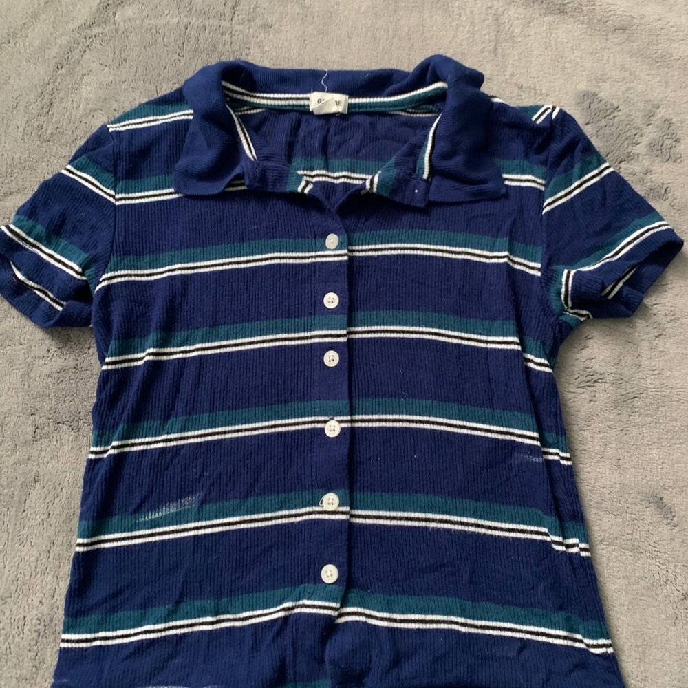 Garage striped button up shirt